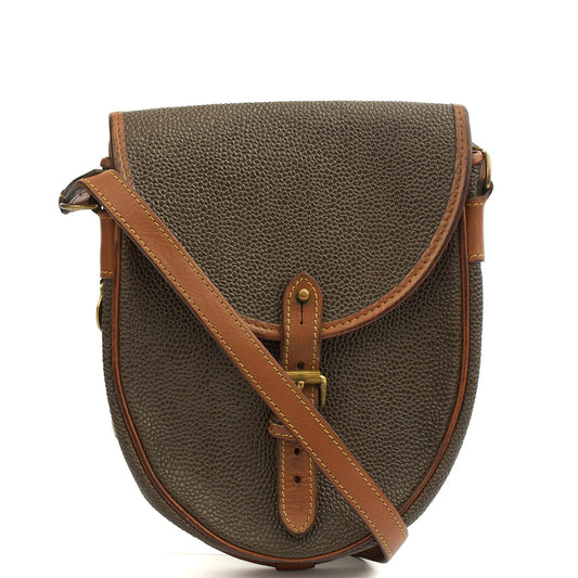 Mulberry Cross Body Vintage Messenger in Green, Scotchgrain — Front View