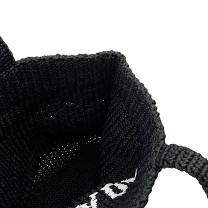 Prada Tote Raffia Summer Tote in Black, Fabric — Alternate View 11