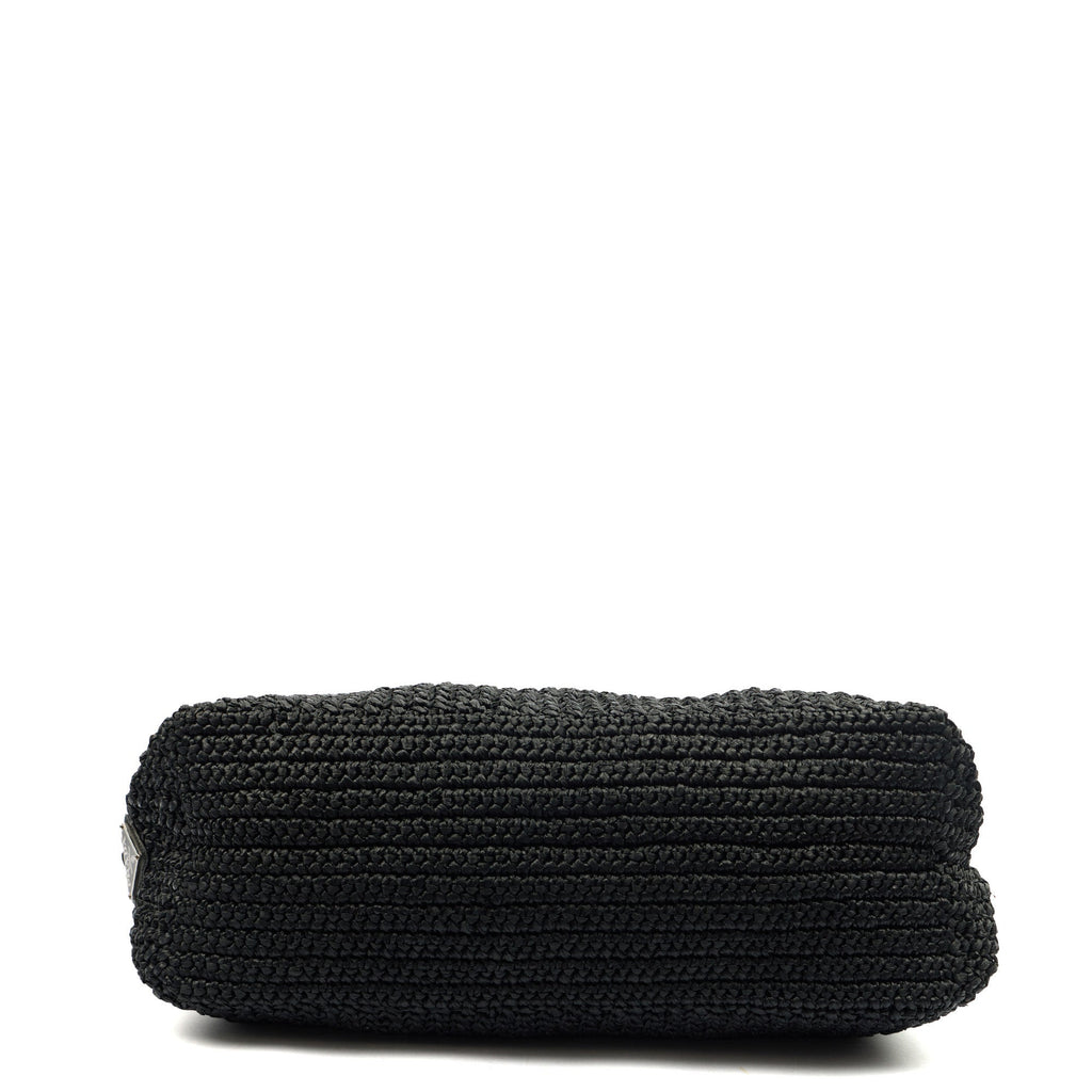 Prada Tote Raffia Summer Tote in Black, Fabric — Alternate View 10