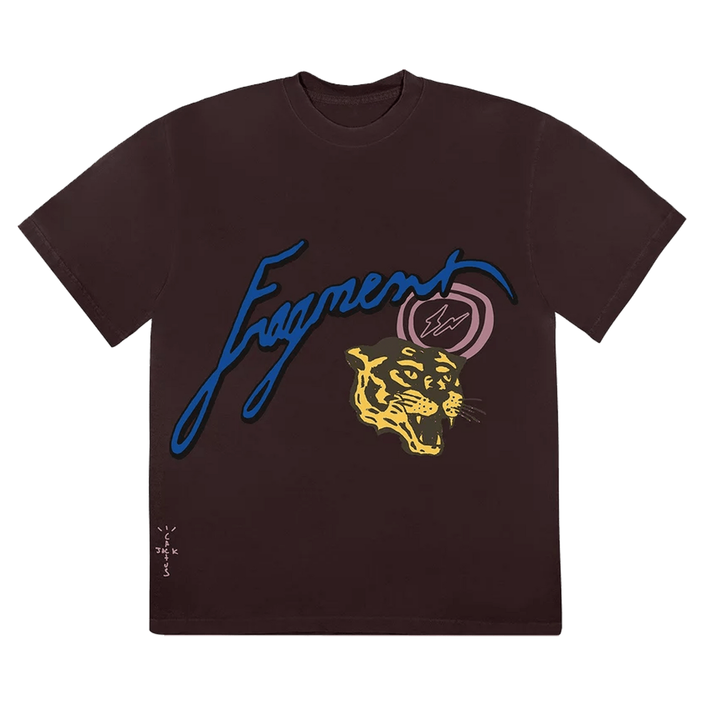 Cactus Jack by Travis Scott For Fragment Icons Tee 'Brown' — XXS — Front View