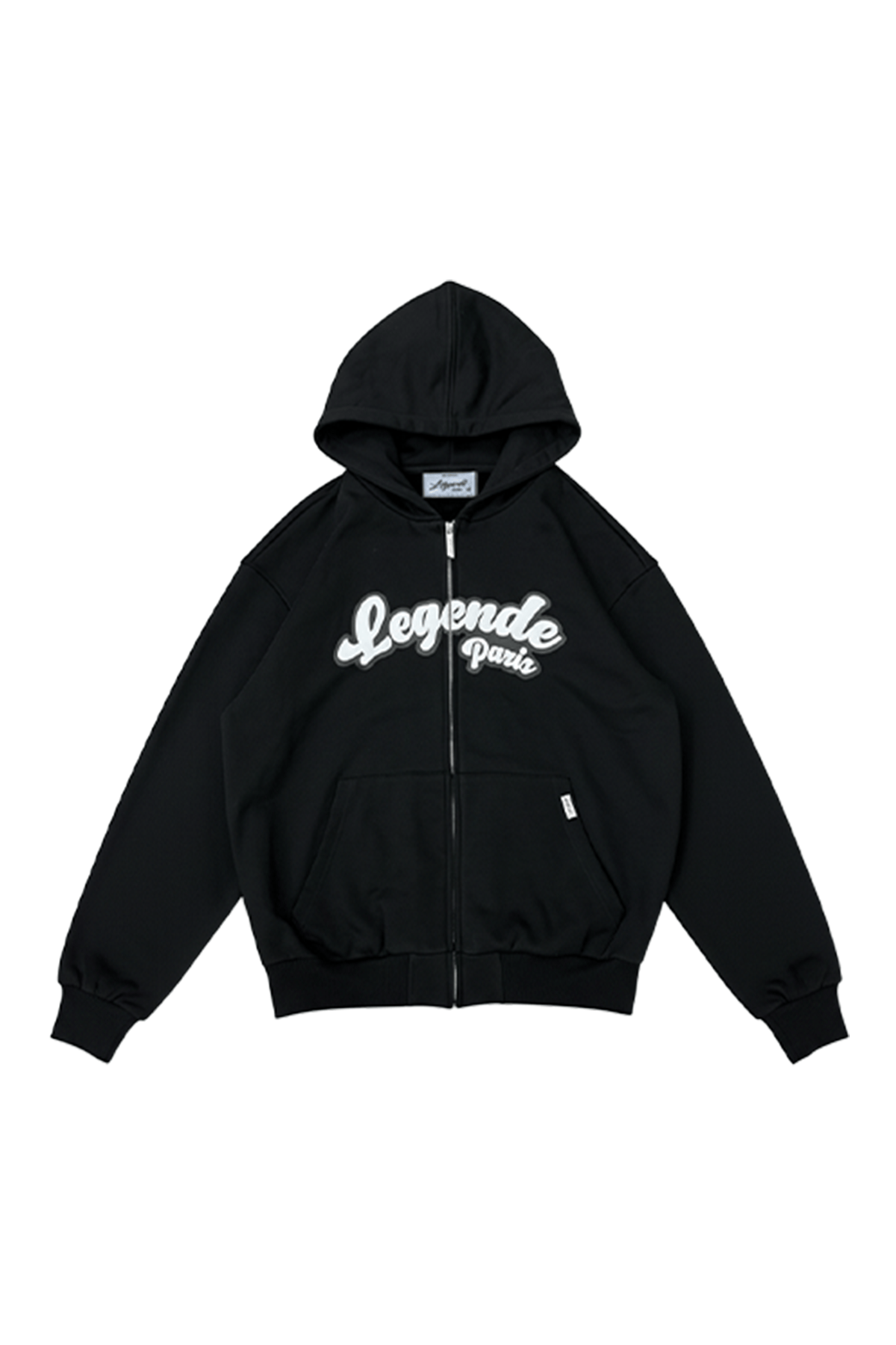 Legende Paris Gum Logo Hoodie - Black — XS — Front View