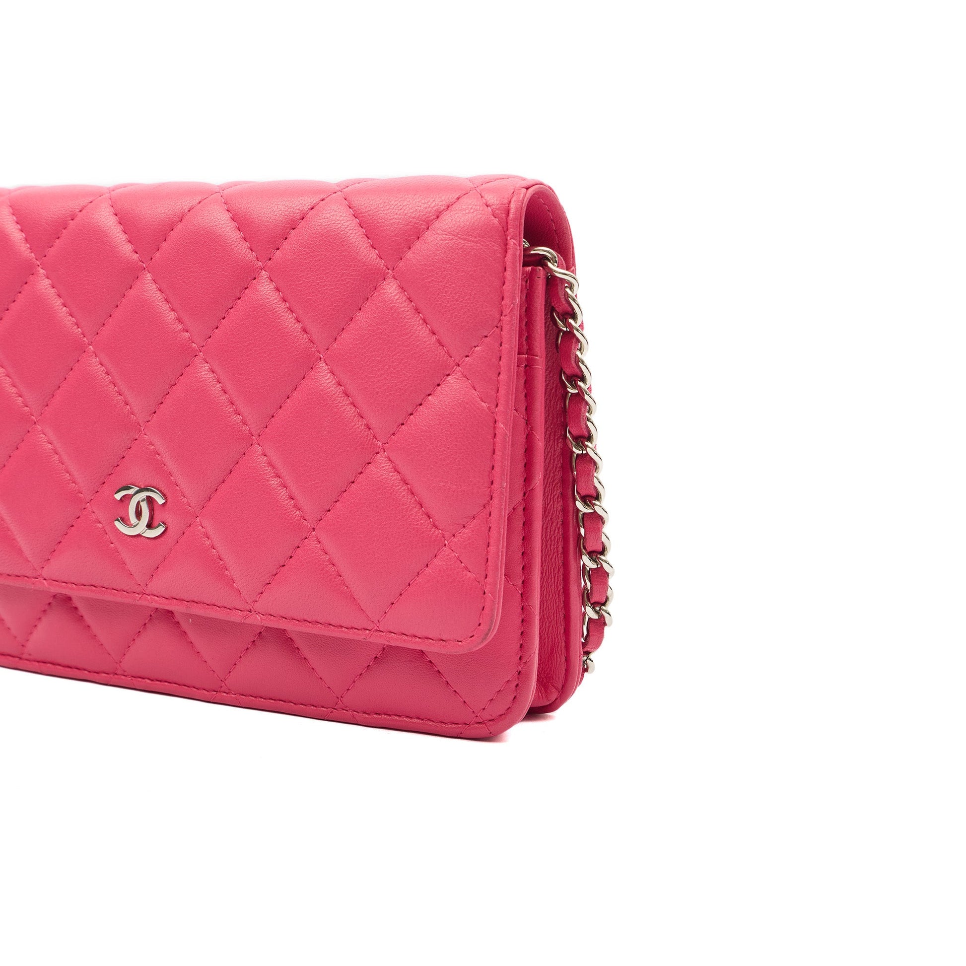 Chanel Cross Body Wallet on Chain in Pink, Lambskin Leather — Alternate View 7