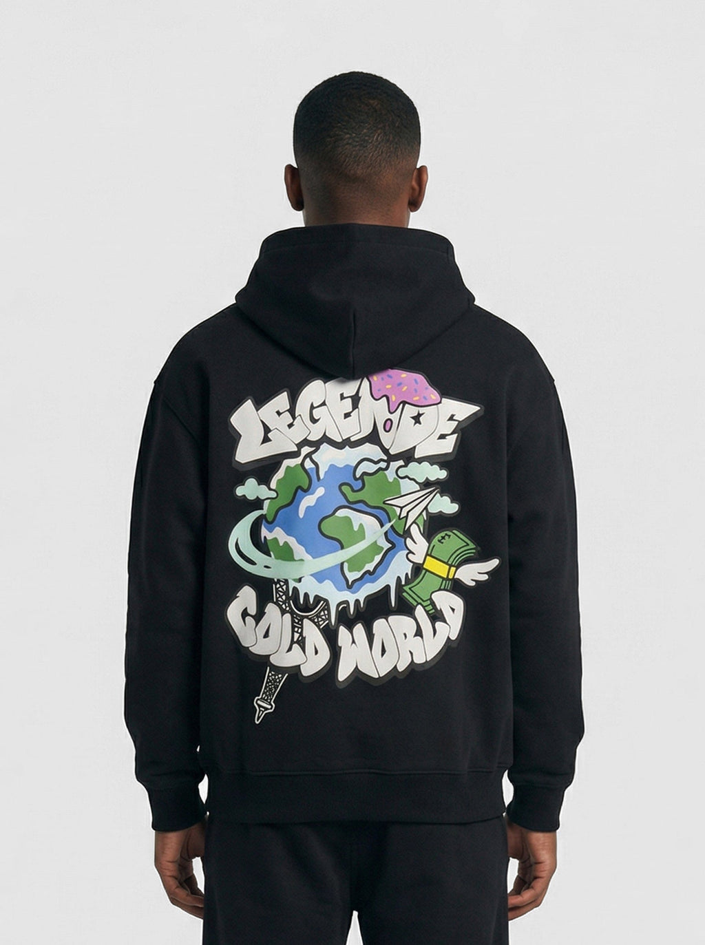 Legende Paris COLD WORLD HOOD - BLACK — XS — Side View