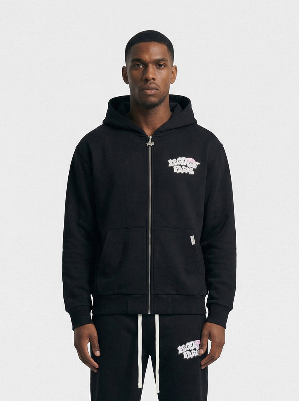 Legende Paris COLD WORLD HOOD - BLACK — XS — Front View