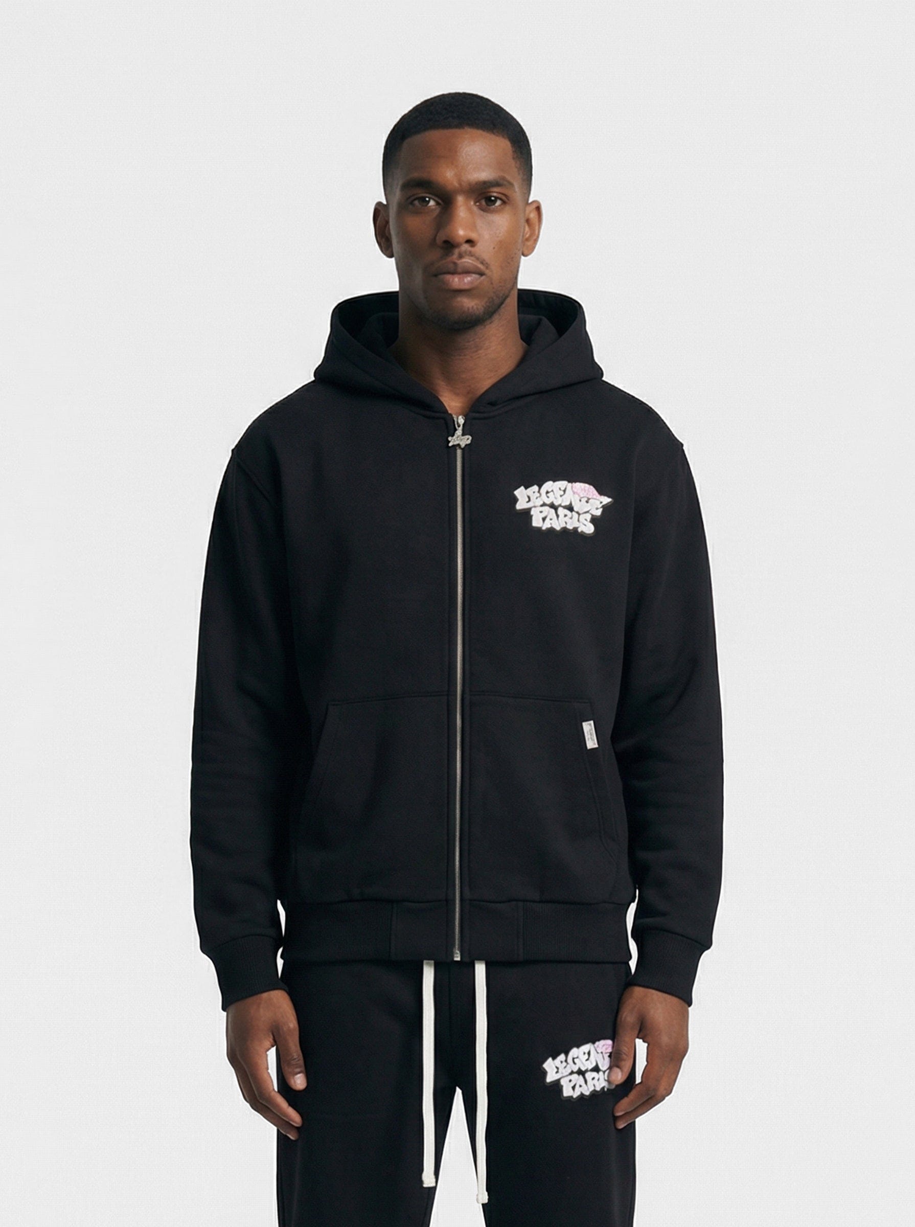Legende Paris COLD WORLD HOOD - BLACK — XS — Front View