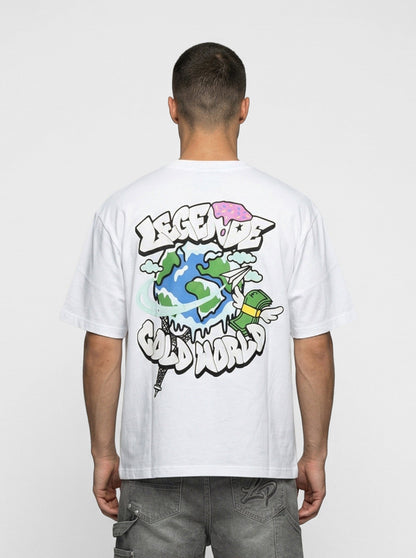Legende Paris COLD WORLD T-SHIRT - WHITE — XS — Side View