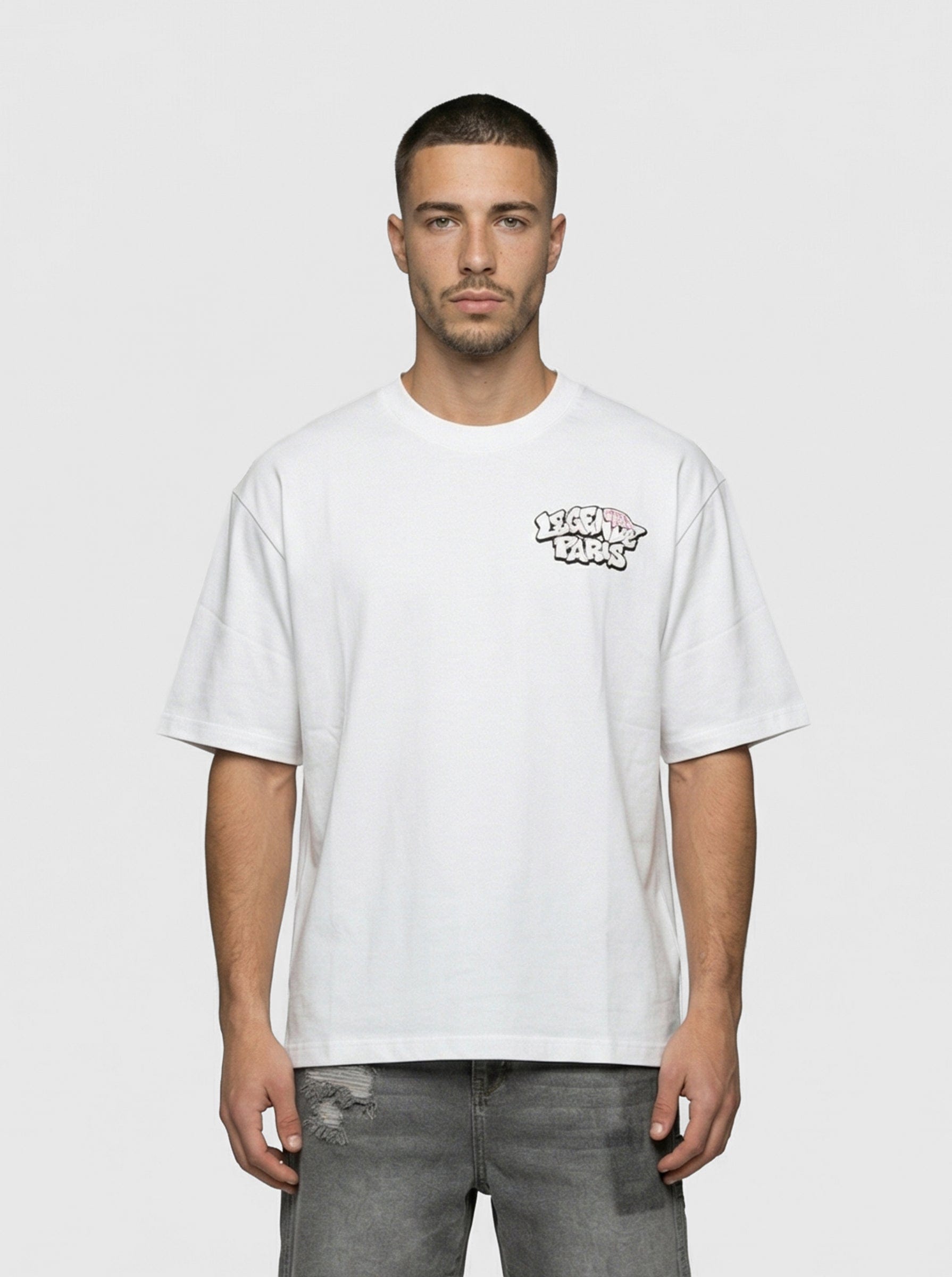 Legende Paris COLD WORLD T-SHIRT - WHITE — XS — Front View