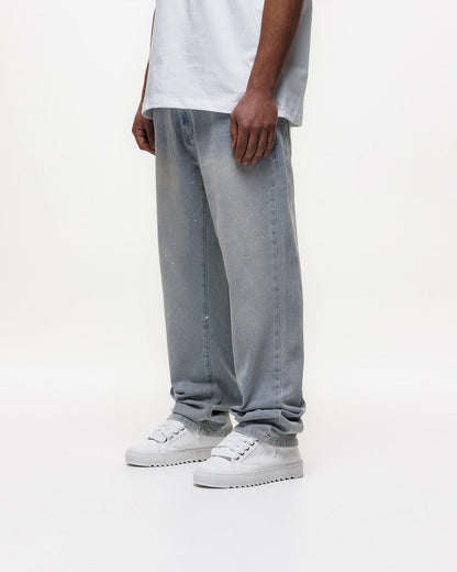 Magiri Core Painted Straight Jeans 'Blue' — Light Blue — Size 28 — Detail View