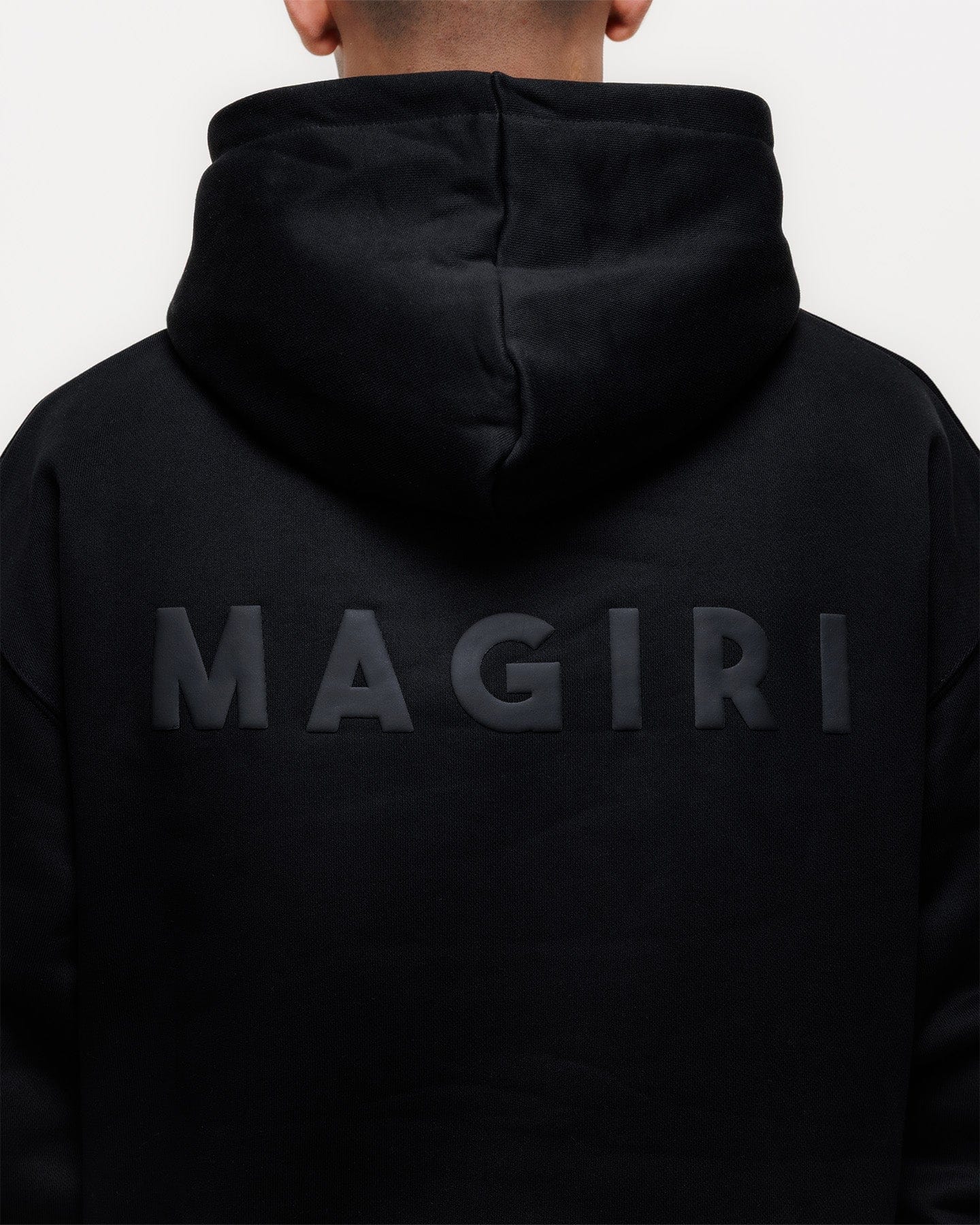 Magiri Core Puff Printed Hoodie 'Black' — Black — Size S — Lifestyle View