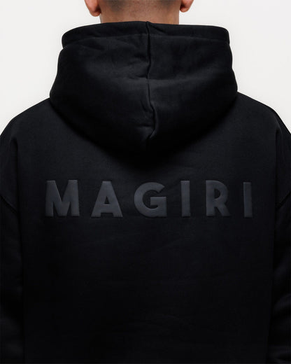 Magiri Core Puff Printed Hoodie 'Black' — Black — Size S — Lifestyle View