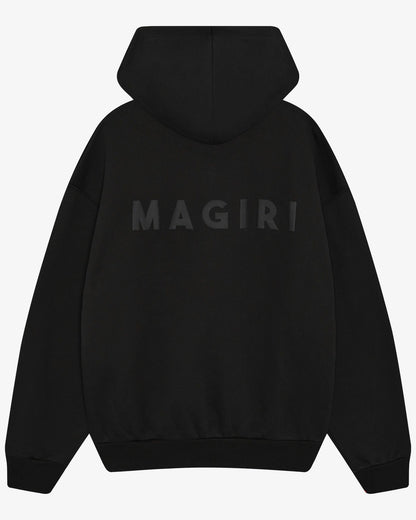 Magiri Core Puff Printed Hoodie 'Black' — Black — Size S — Side View