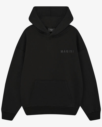 Magiri Core Puff Printed Hoodie 'Black' — Black — Size S — Front View