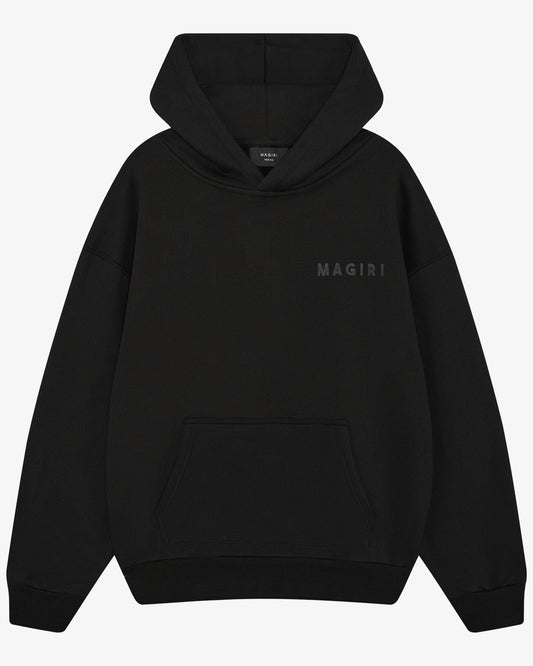 Magiri Core Puff Printed Hoodie 'Black' — Black — Size S — Front View