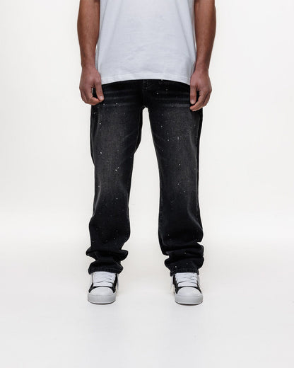 Magiri Core Painted Straight Jeans 'Black' — Black — Size 28 — Top View