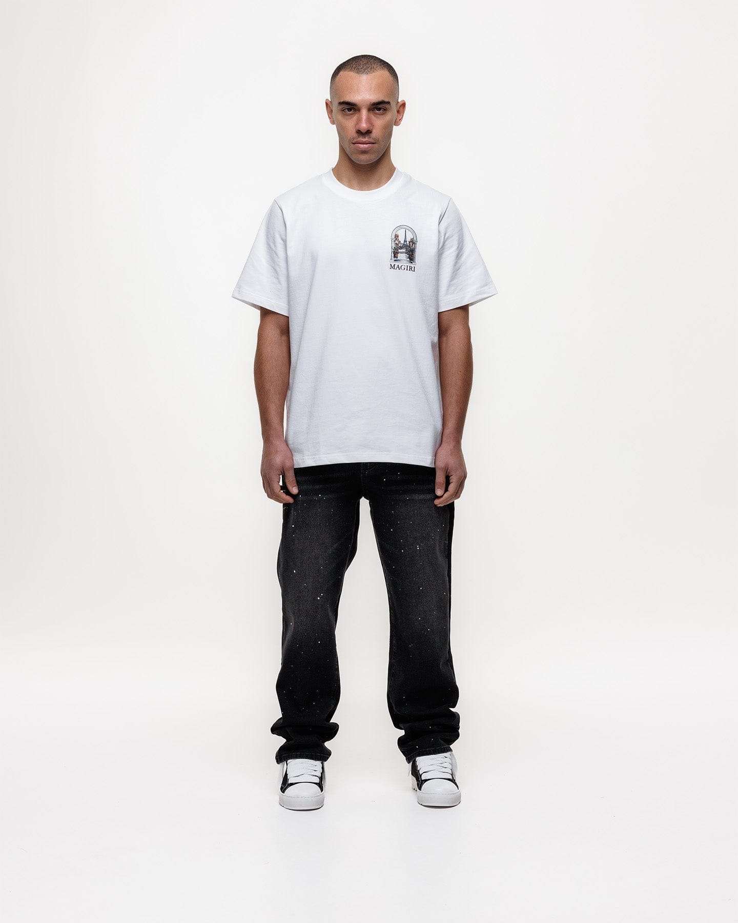 Magiri Core Painted Straight Jeans 'Black' — Black — Size 28 — Back View