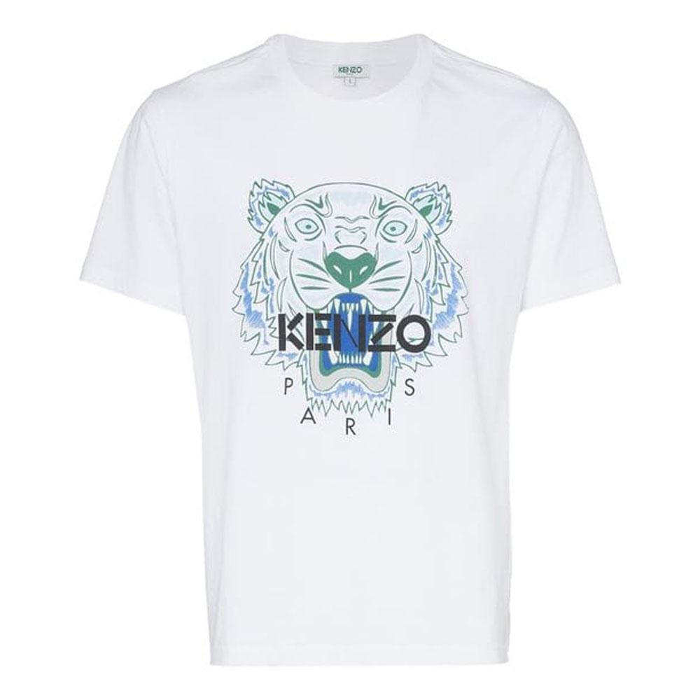 Kenzo Cotton Tiger Logo T-Shirt White — XXS — Front View