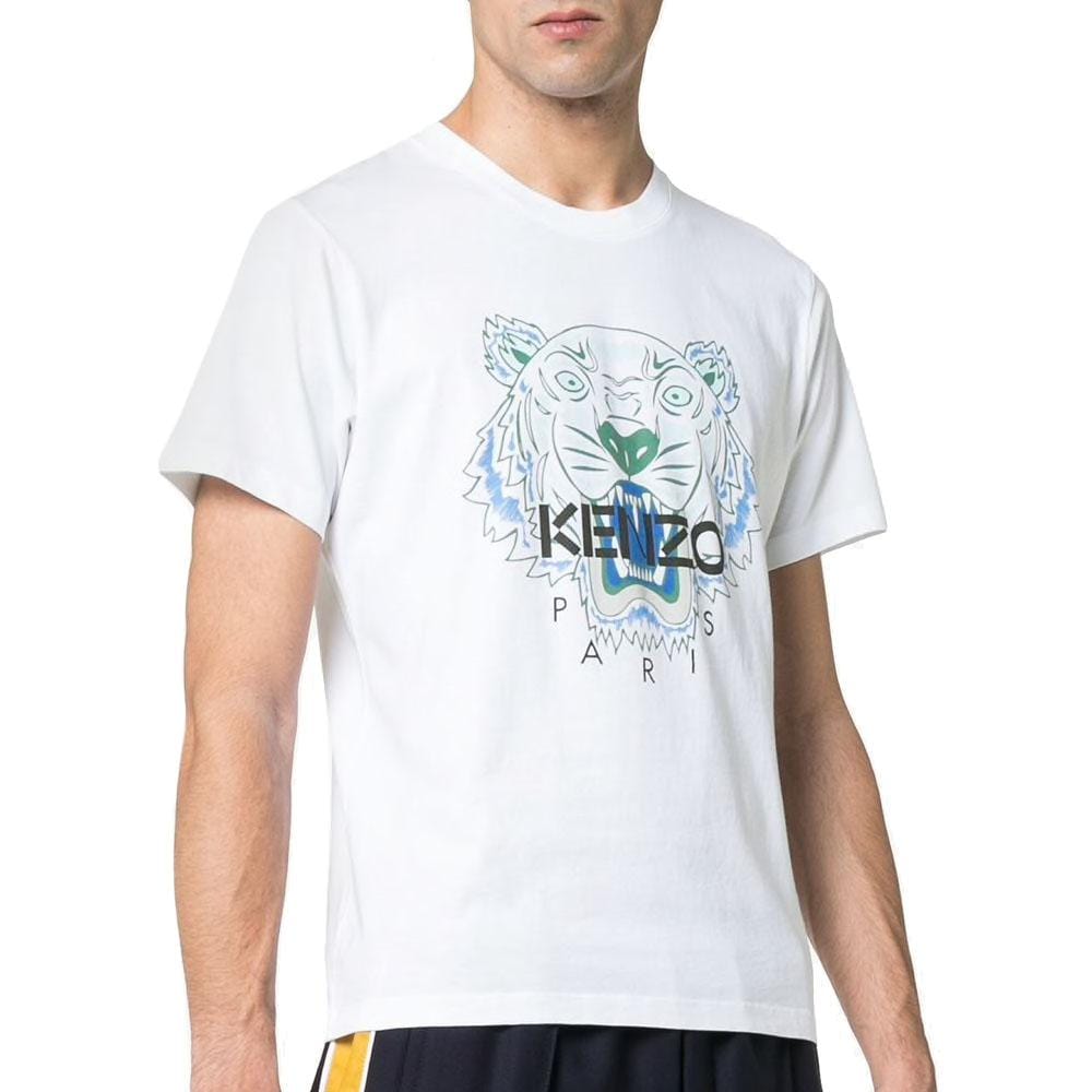 Kenzo Cotton Tiger Logo T-Shirt White — XXS — Side View