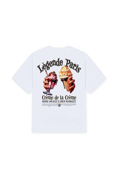 Legende Paris Creme De La Creme T-Shirt - White — XS — Side View
