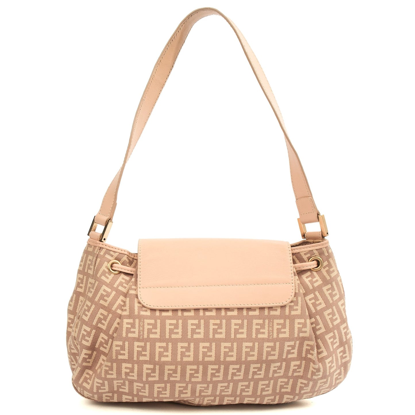 Fendi Shoulder Bag  BAGUETTE MAMMA in Zucca FF, Canvas — Back View