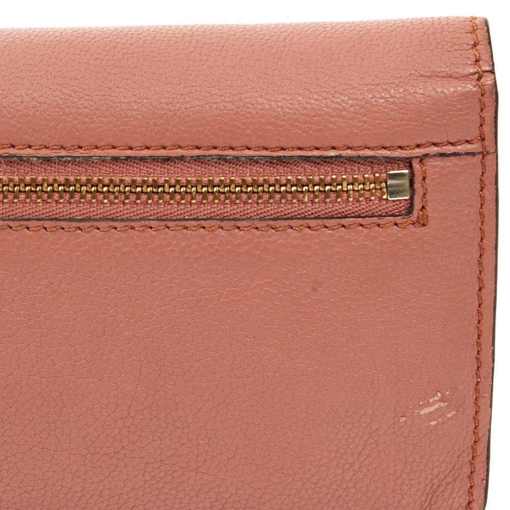 Chloe Purse Elsie Continental Flap Wallet in Nut, Calfskin Leather — Alternate View 16