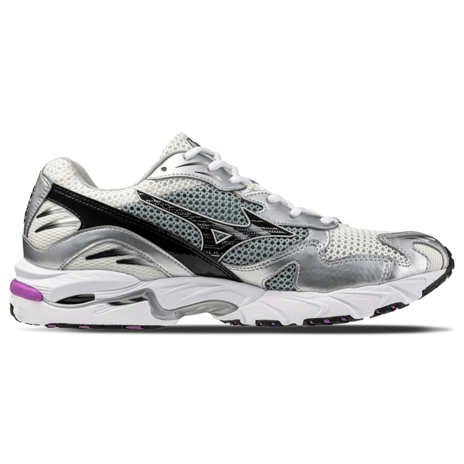 Mizuno Wave Rider 10 Sport 'Snow White Black Slate' — UK 4 | EU 36.5 | US 5 — Side View