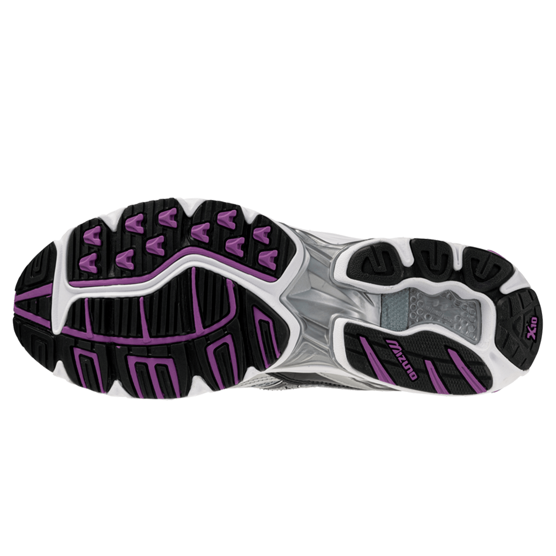 Mizuno Wave Rider 10 Sport 'Snow White Black Slate' — UK 4 | EU 36.5 | US 5 — Top View