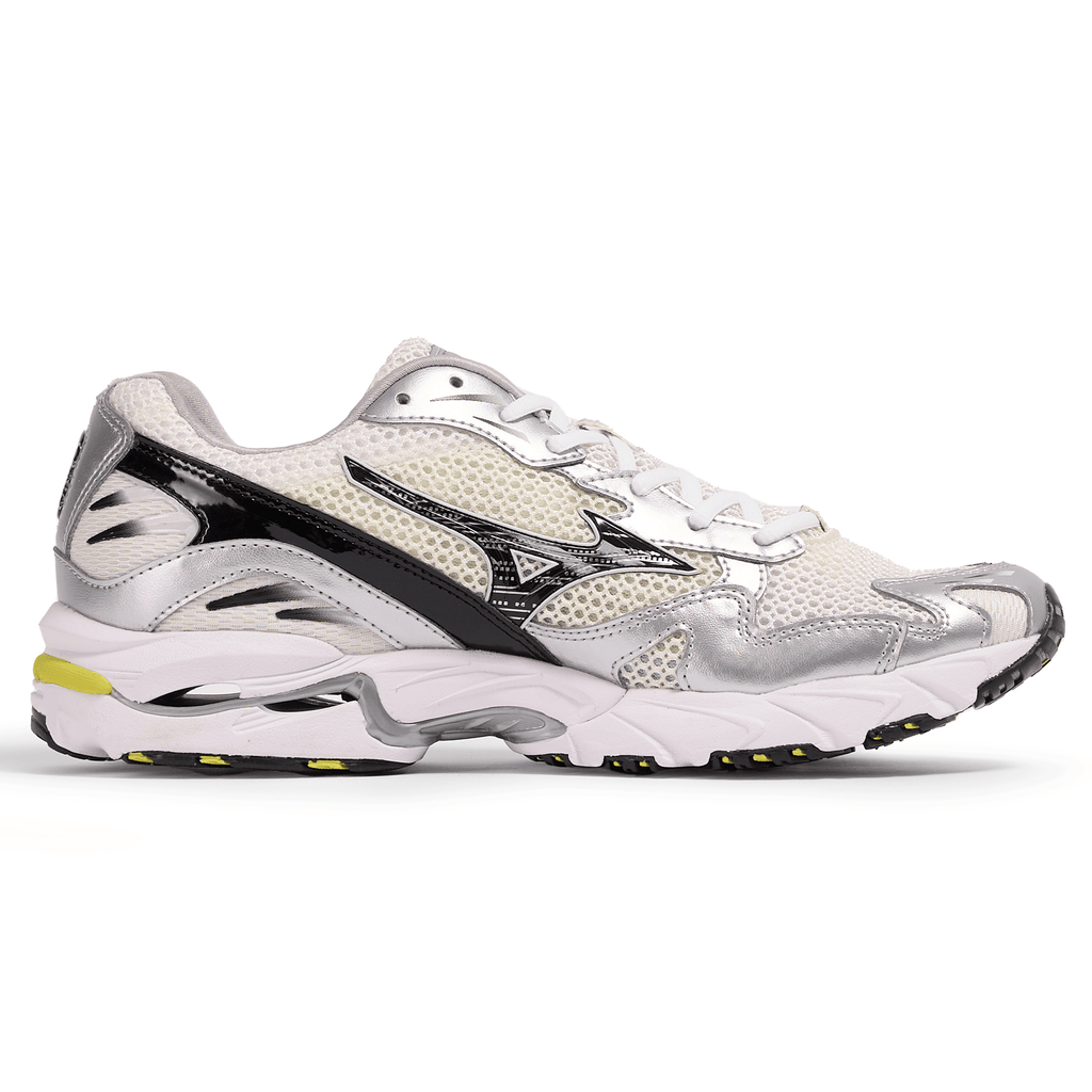 Mizuno Wave Rider 10 Sport 'Snow White Black Sylvan Green' — UK 4 | EU 36.5 | US 5 — Side View