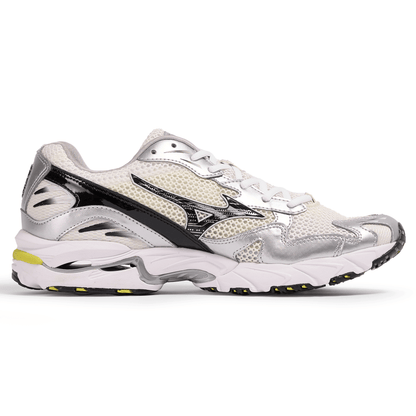 Mizuno Wave Rider 10 Sport 'Snow White Black Sylvan Green' — UK 4 | EU 36.5 | US 5 — Side View