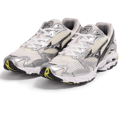 Mizuno Wave Rider 10 Sport 'Snow White Black Sylvan Green' — UK 4 | EU 36.5 | US 5 — Back View