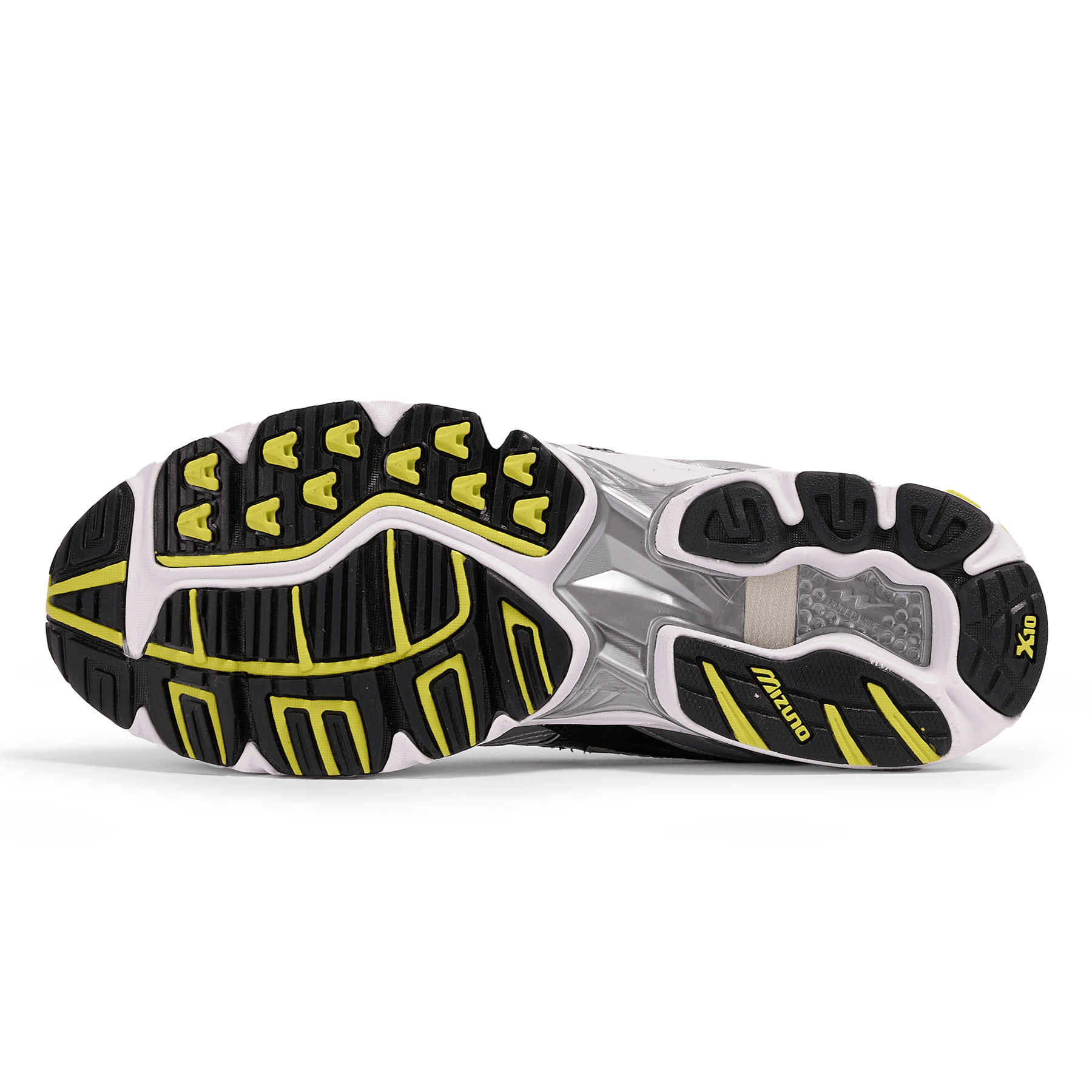 Mizuno Wave Rider 10 Sport 'Snow White Black Sylvan Green' — UK 4 | EU 36.5 | US 5 — Detail View