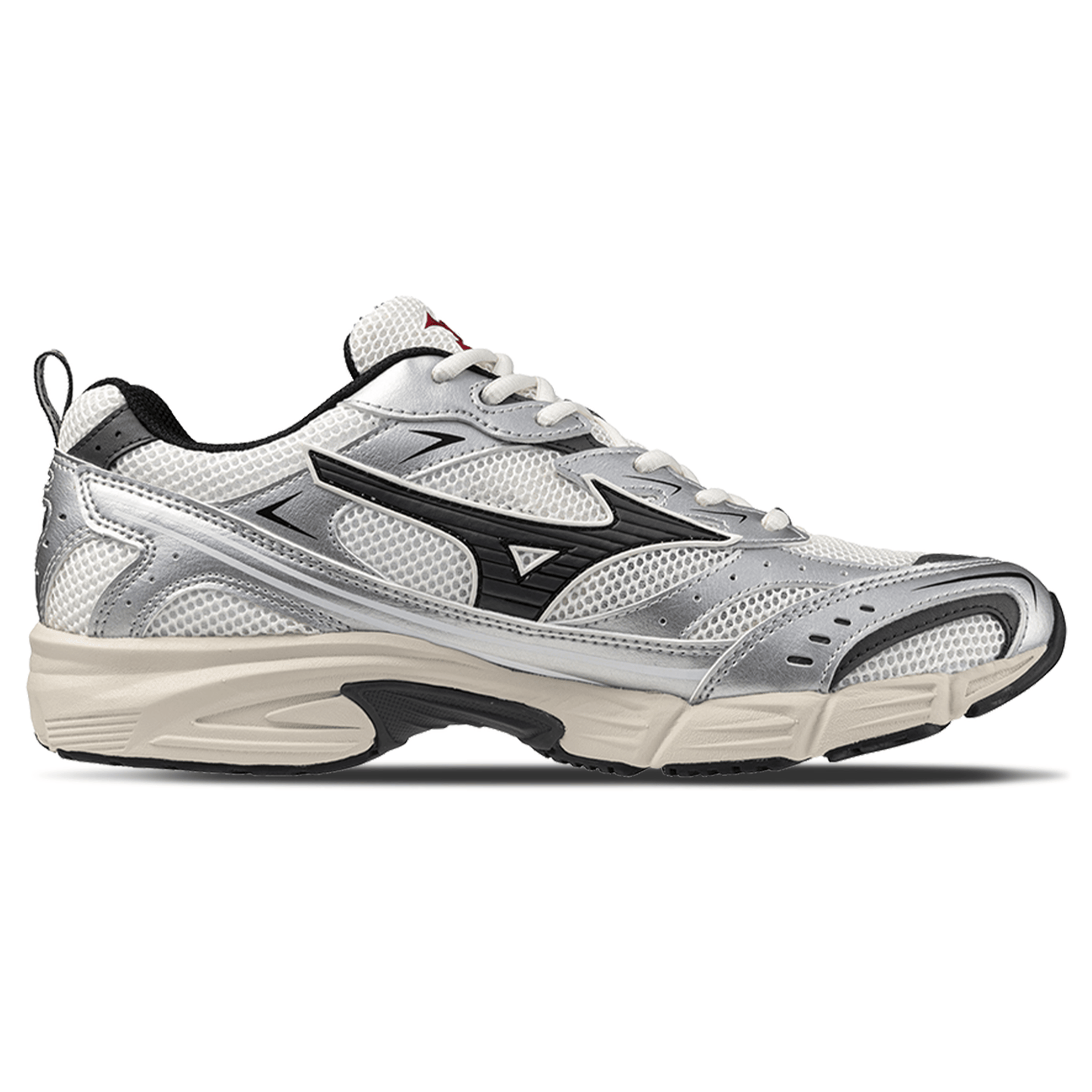 Mizuno MXR Sport 'Snow White Magnet Silver' — UK 4 | EU 36.5 | US 5 — Side View