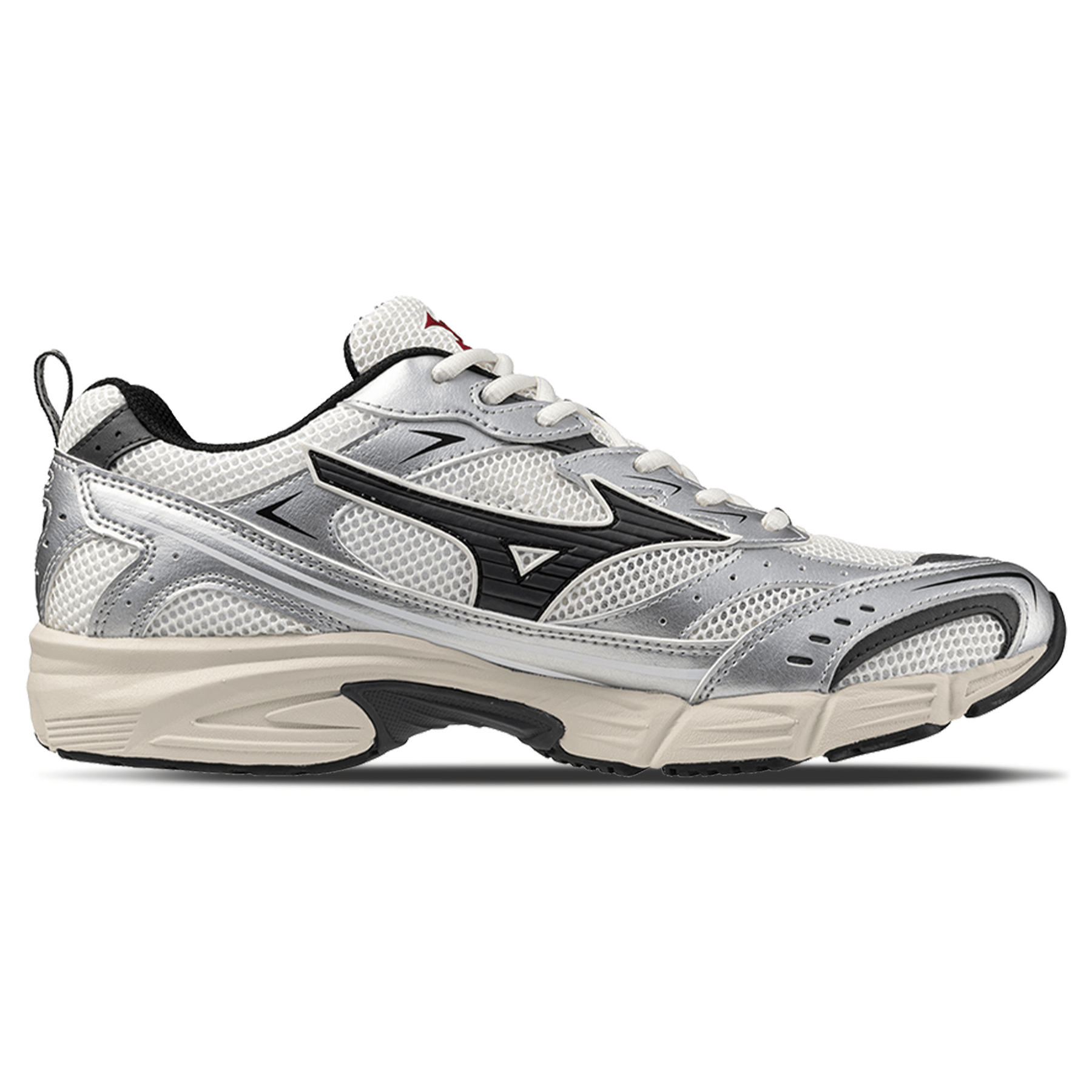 Mizuno MXR Sport 'Snow White Magnet Silver' — UK 4 | EU 36.5 | US 5 — Side View