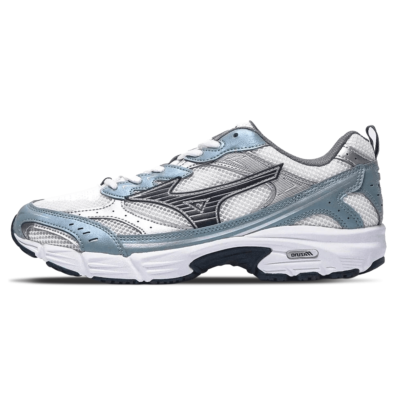 Mizuno MXR Sport 'Snow White Salute Slate' — UK 4 | EU 36.5 | US 5 — Front View