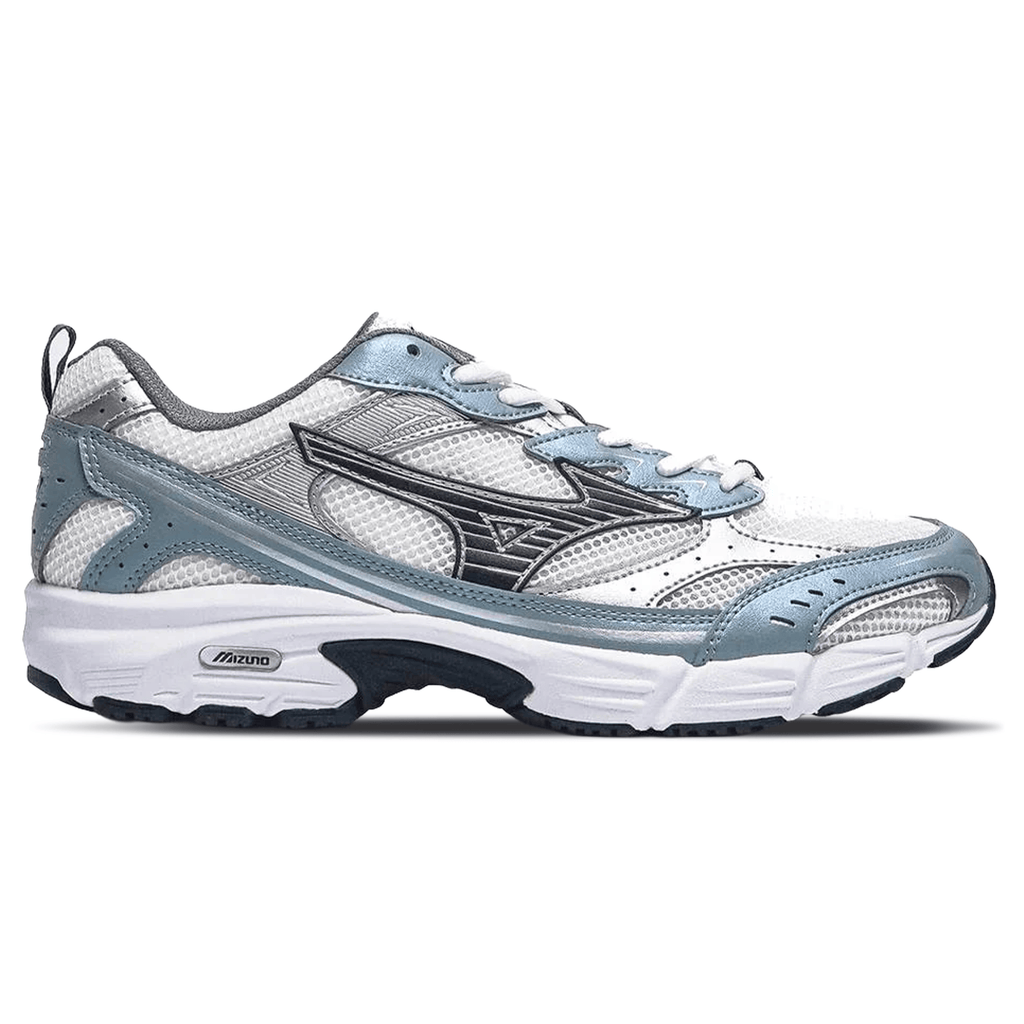 Mizuno MXR Sport 'Snow White Salute Slate' — UK 4 | EU 36.5 | US 5 — Side View