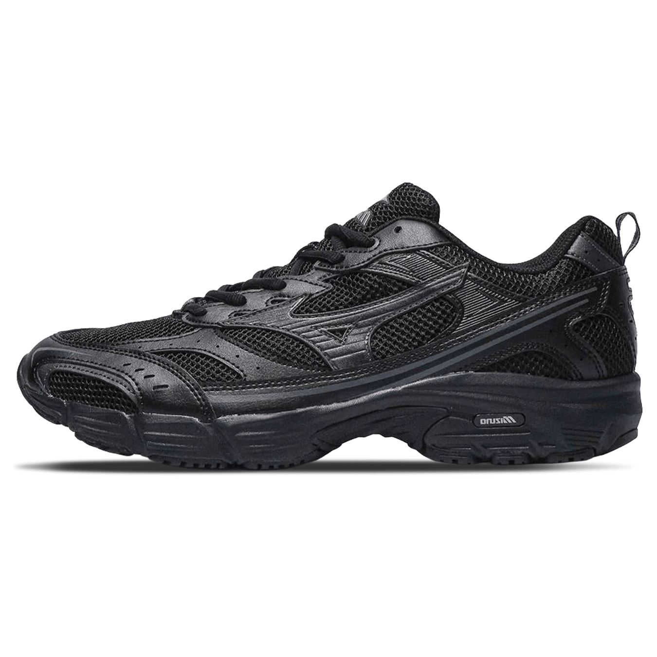 Mizuno MXR Sport 'Black' — UK 4 | EU 36.5 | US 5 — Front View