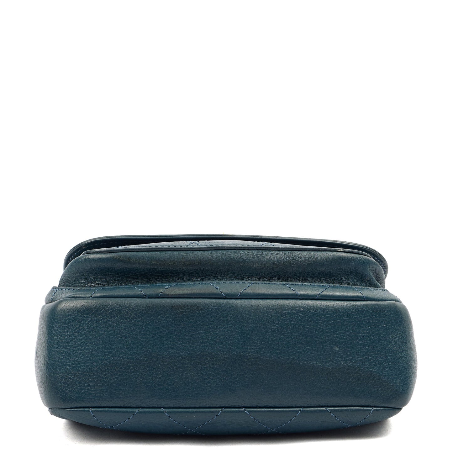 Chanel Shoulder Bag Flap Bag in Blue, Calfskin Leather — Alternate View 14