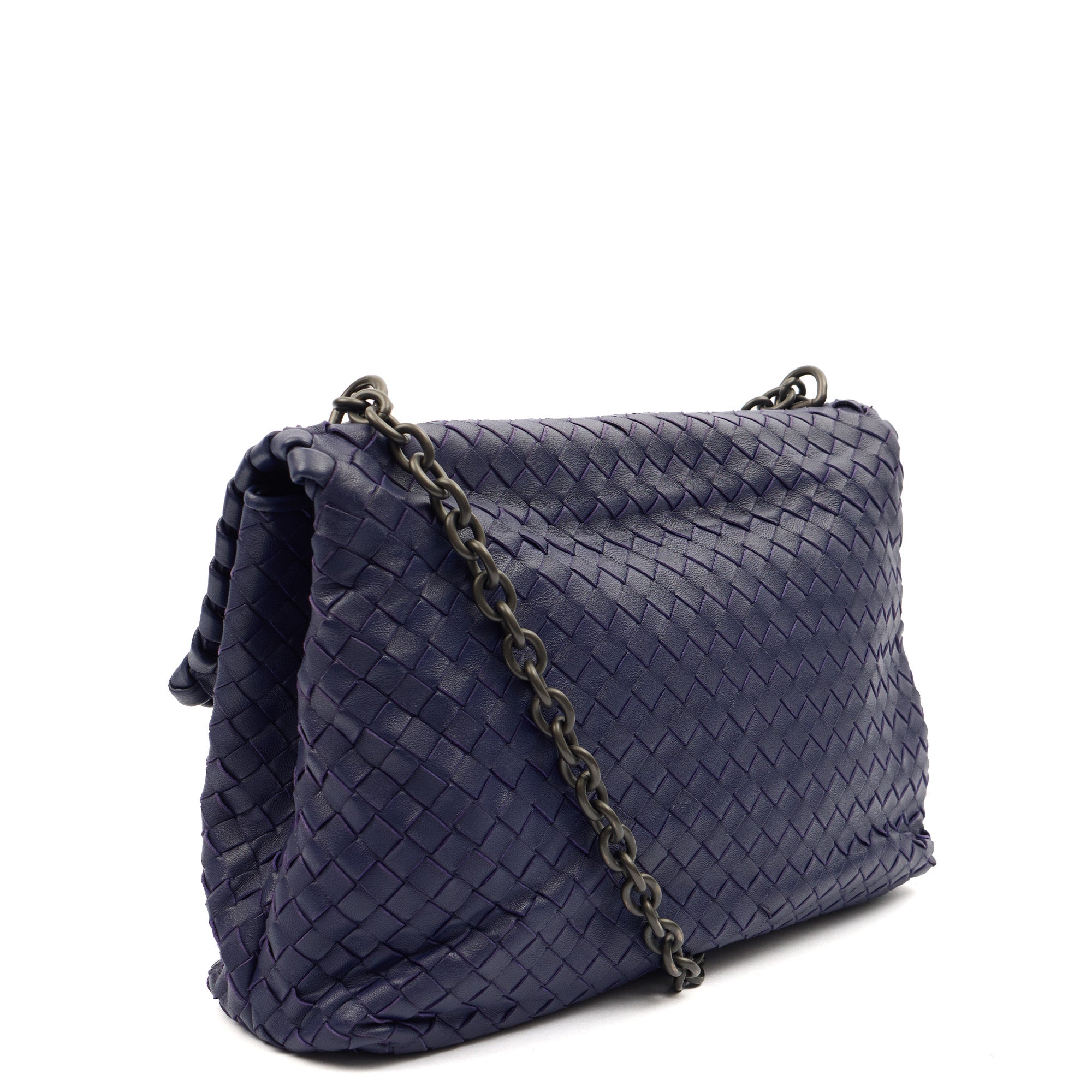 Bottega Veneta Satchel Olimpia - Small in Purple, Leather — Side View