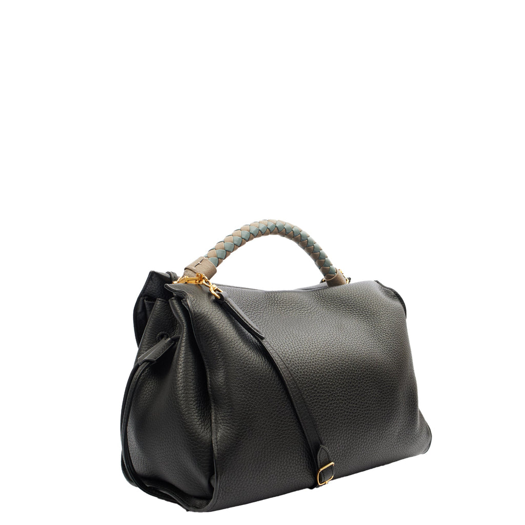 Mulberry Cross Body Iris - Large in Black, Leather — Side View