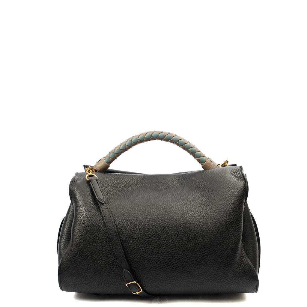 Mulberry Cross Body Iris - Large in Black, Leather — Back View