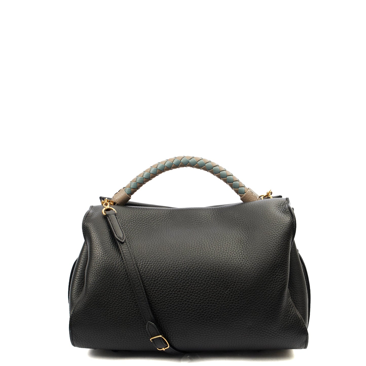Mulberry Cross Body Iris - Large in Black, Leather — Back View