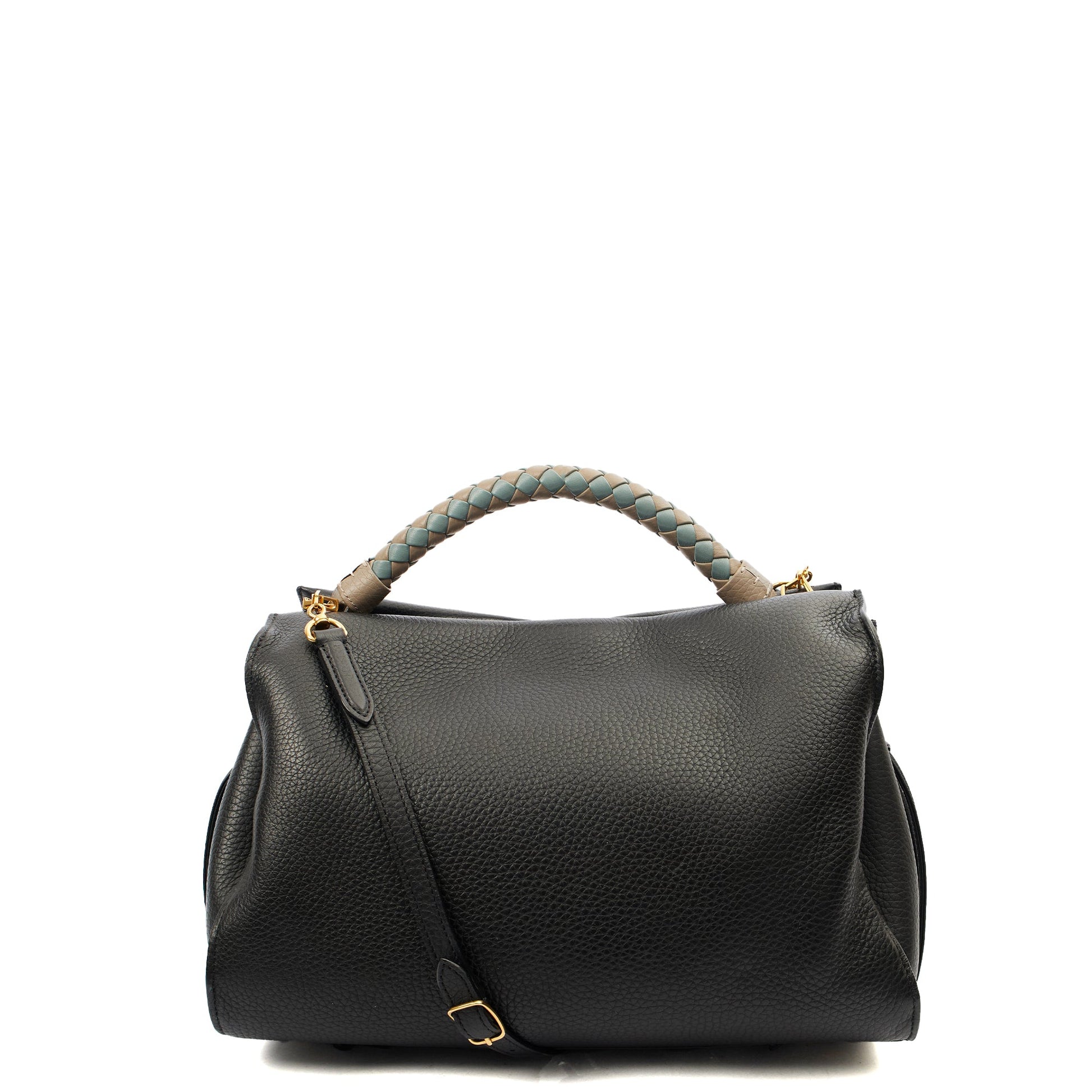 Mulberry Cross Body Iris - Large in Black, Leather — Back View