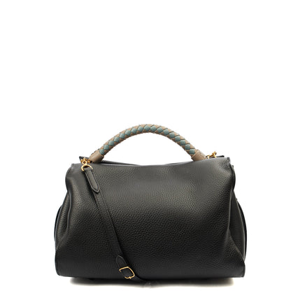 Mulberry Cross Body Iris - Large in Black, Leather — Back View