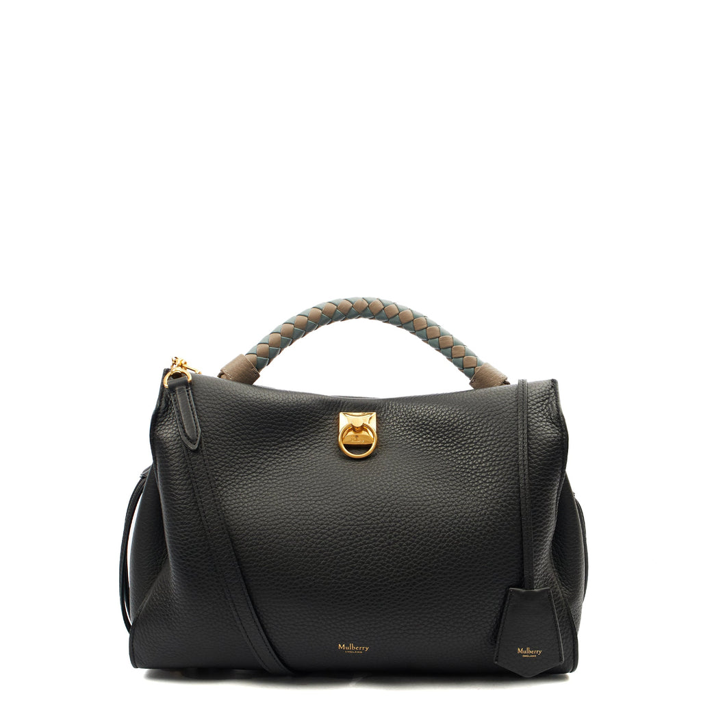 Mulberry Cross Body Iris - Large in Black, Leather — Front View