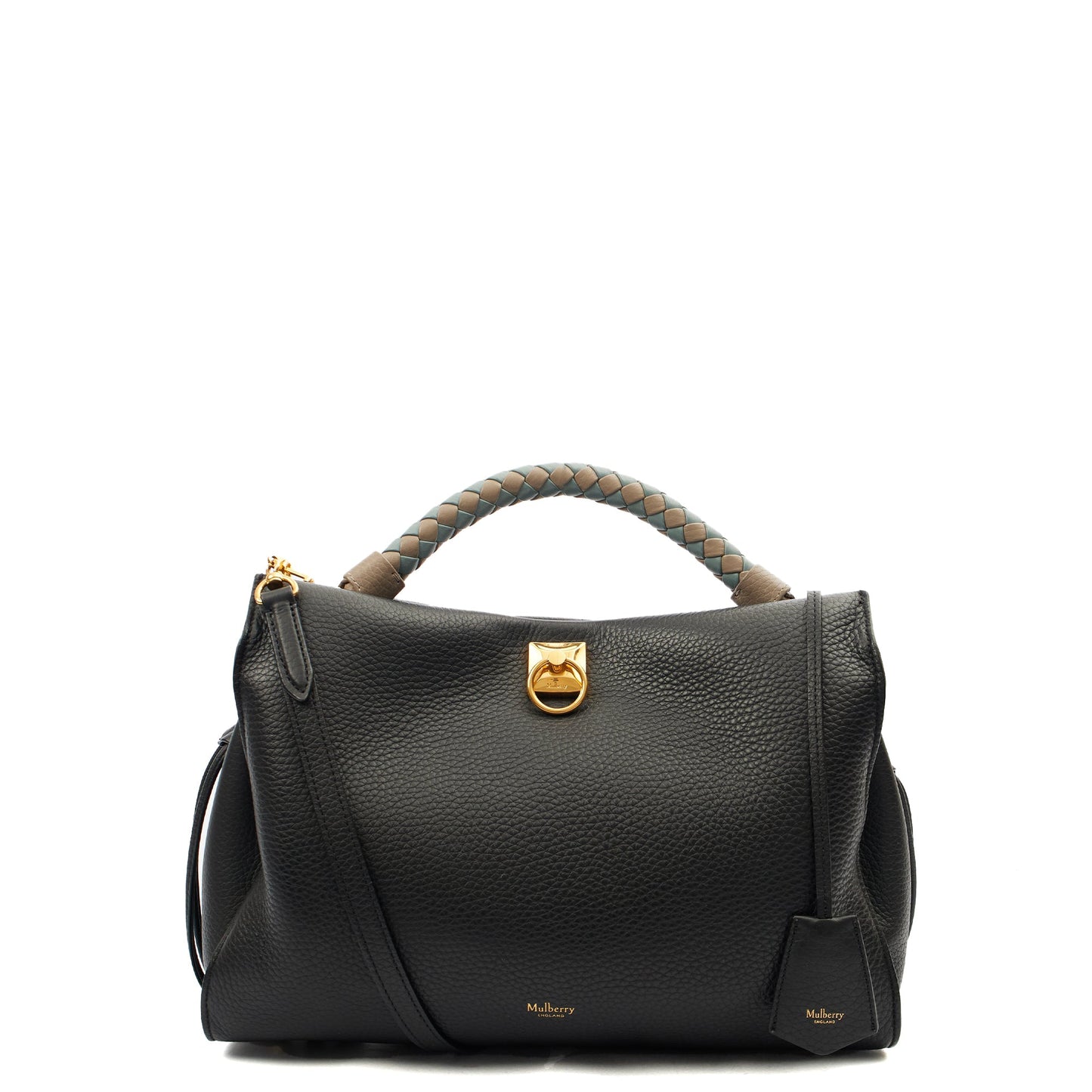 Mulberry Cross Body Iris - Large in Black, Leather — Front View