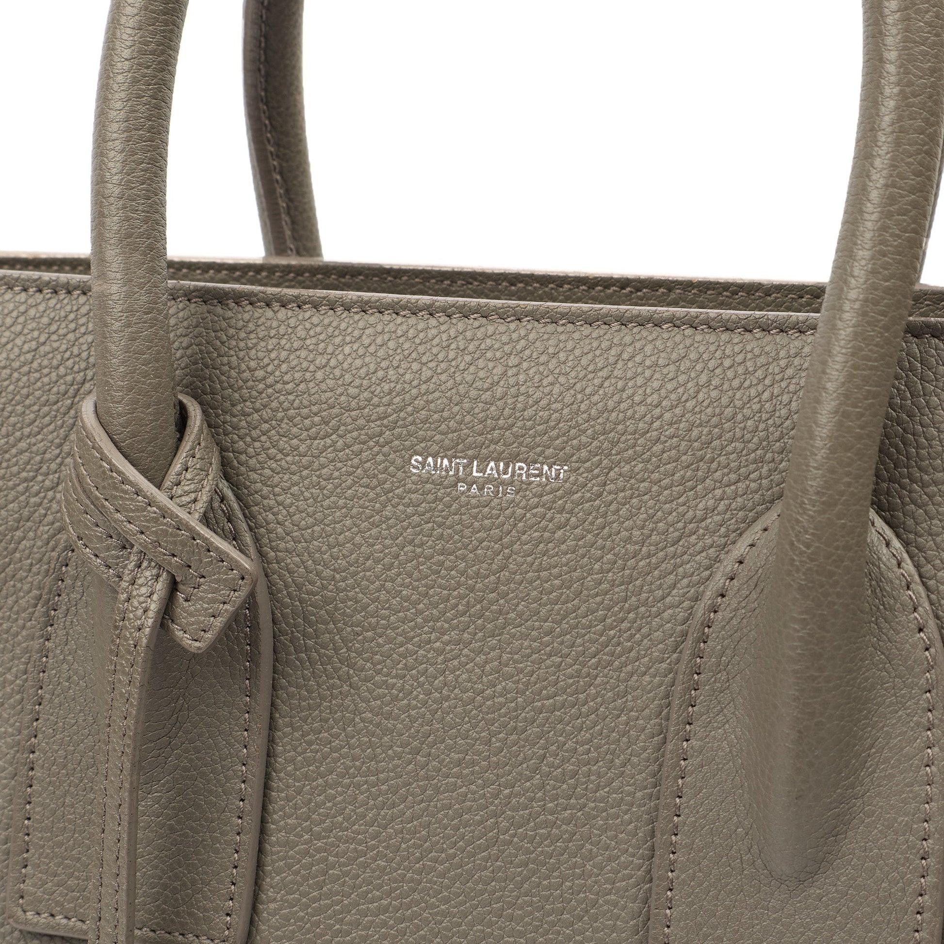 Saint Laurent Tote Sac de Jour in Grey, Calfskin Leather — Alternate View 12