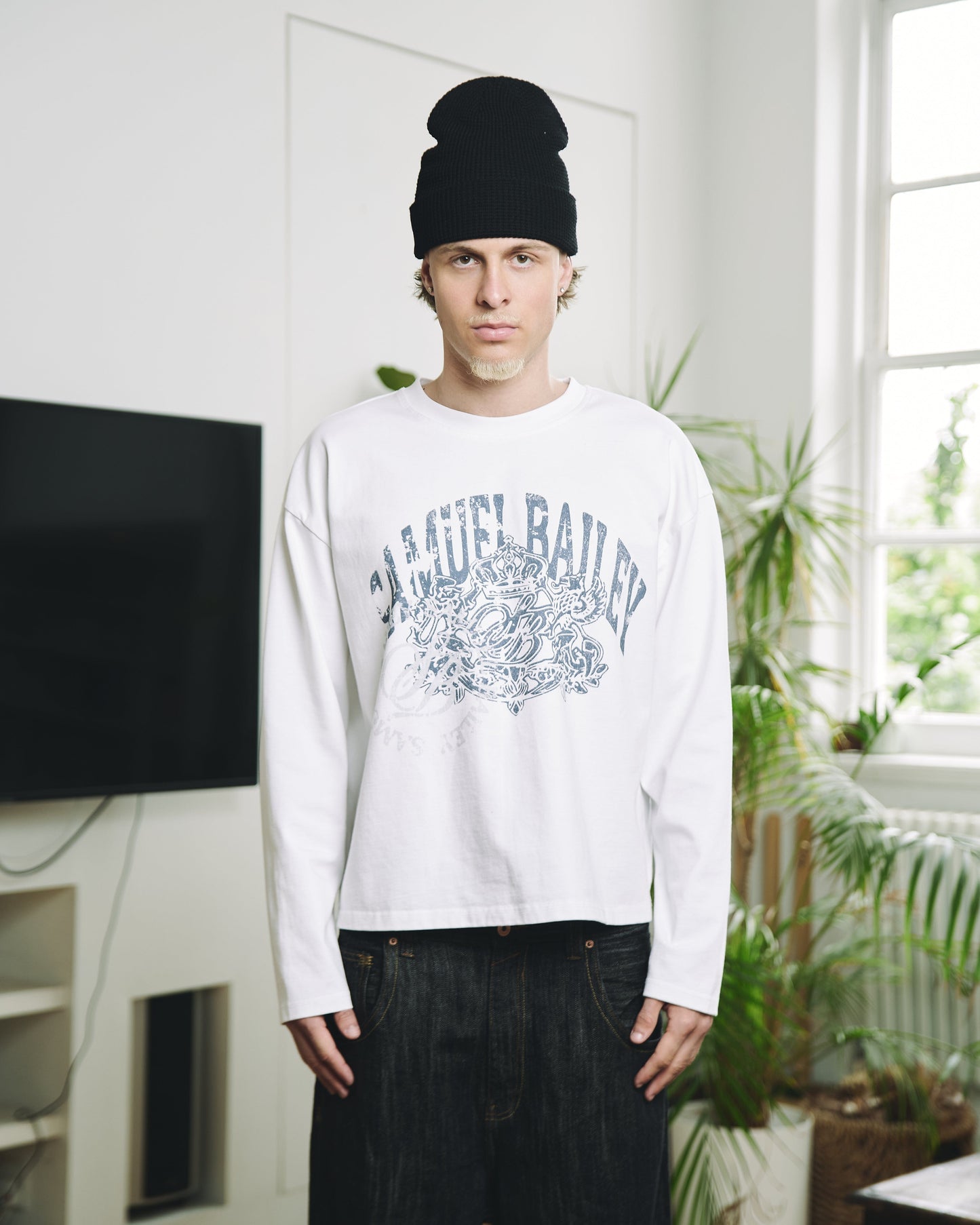 Samuel Bailey Faded Royalty Tee — S — Top View