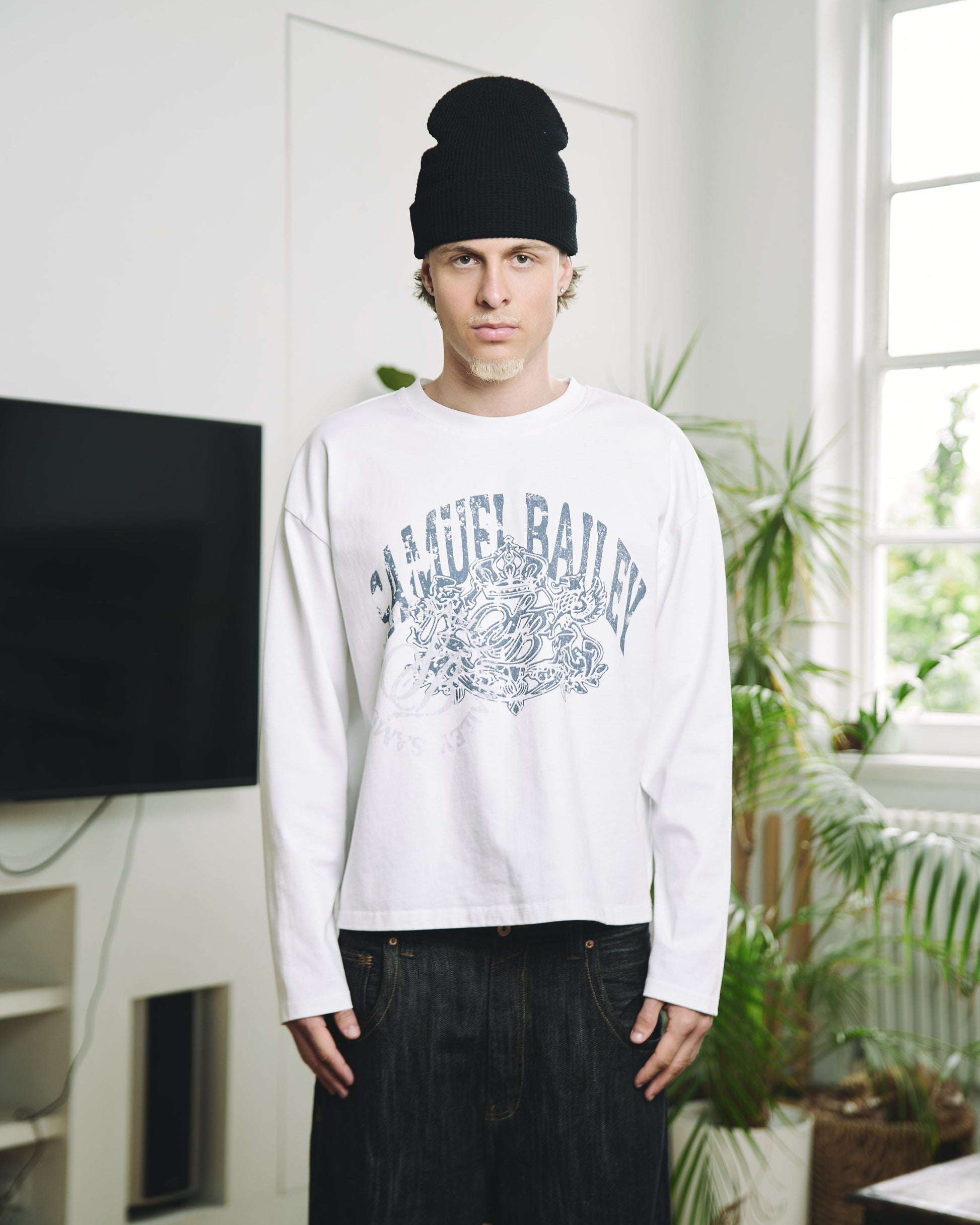 Samuel Bailey Faded Royalty Tee — S — Top View