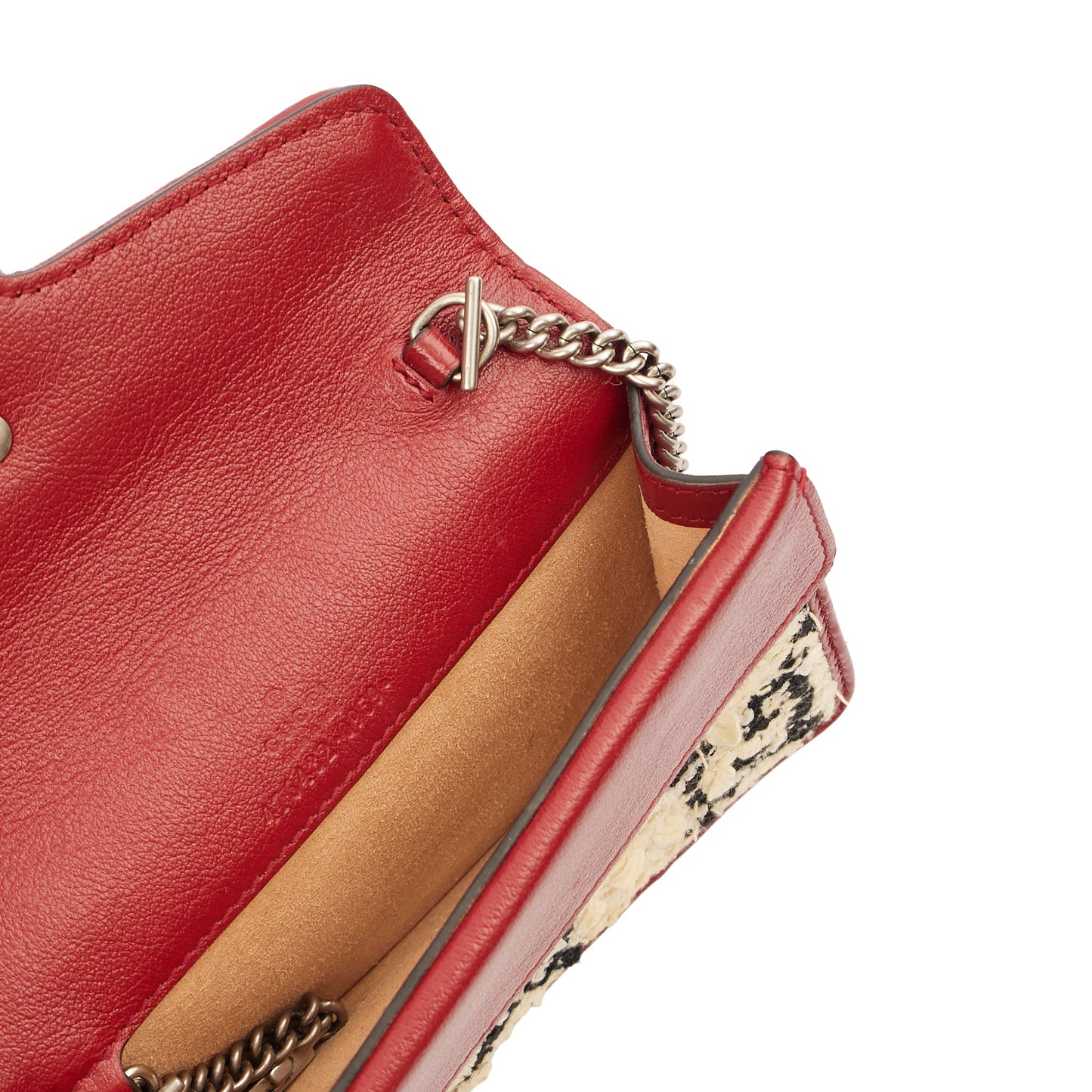 Gucci Mini Bag Dionysus - Super Mini in White, Fabric — Detail View