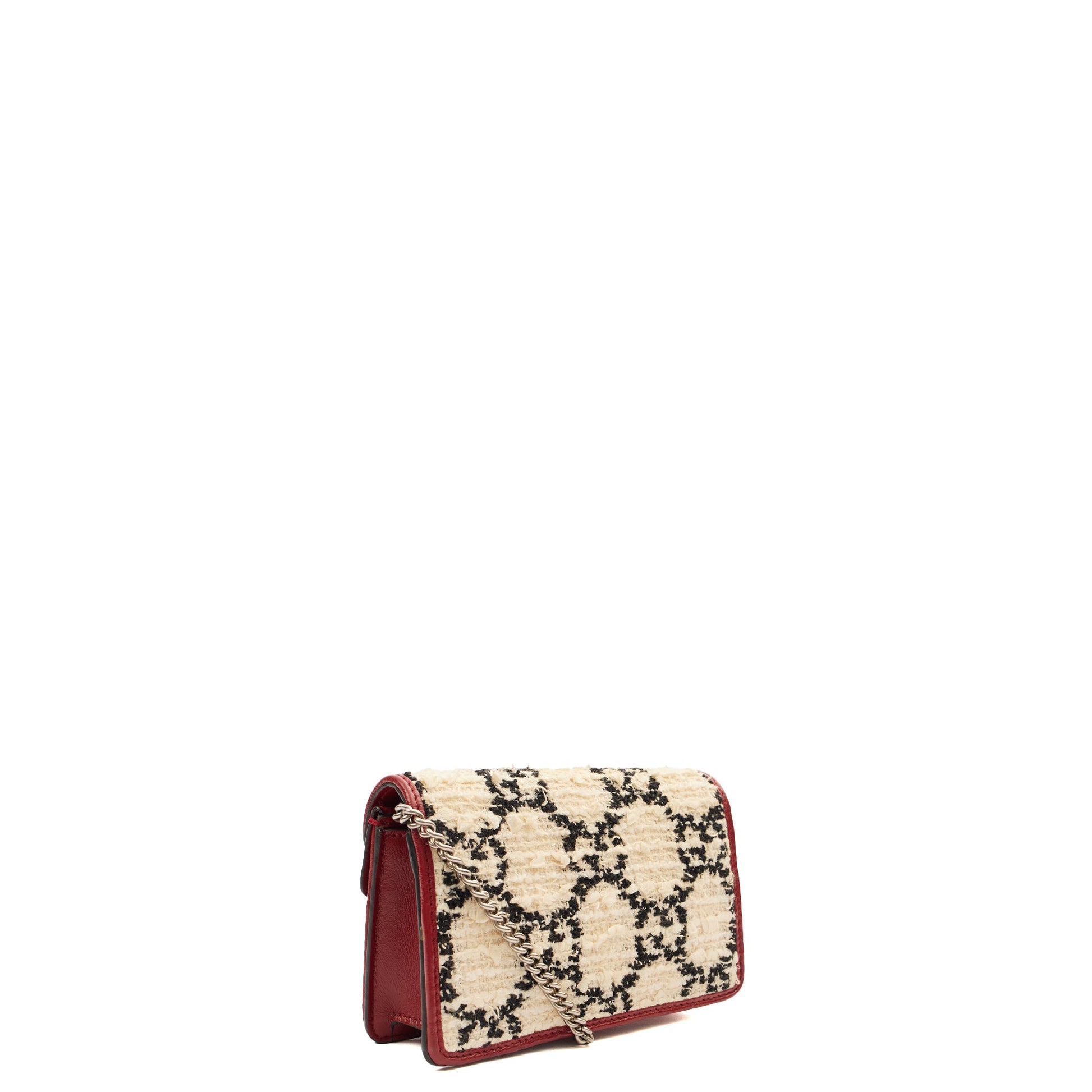 Gucci Mini Bag Dionysus - Super Mini in White, Fabric — Side View