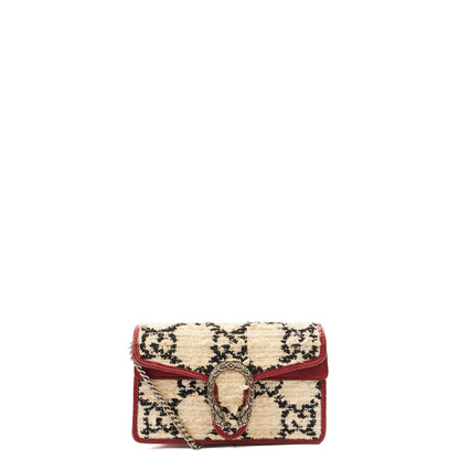 Gucci Mini Bag Dionysus - Super Mini in White, Fabric — Front View